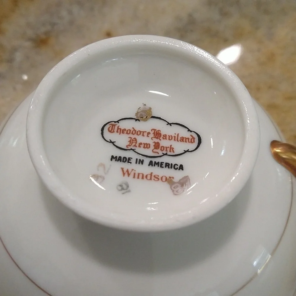 Haviland New York Windsor set of 4 tea coffee cup and saucers grand Millennial